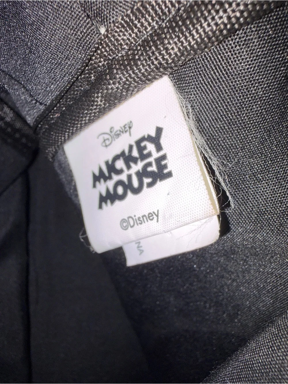 Disney Mickey Mouse Black Backpack with Red and Gray Mickey Heads Faux Leather